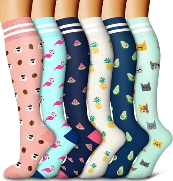 Design Cat-Themed Knee-High Socks Set Multicolor Socks - 15