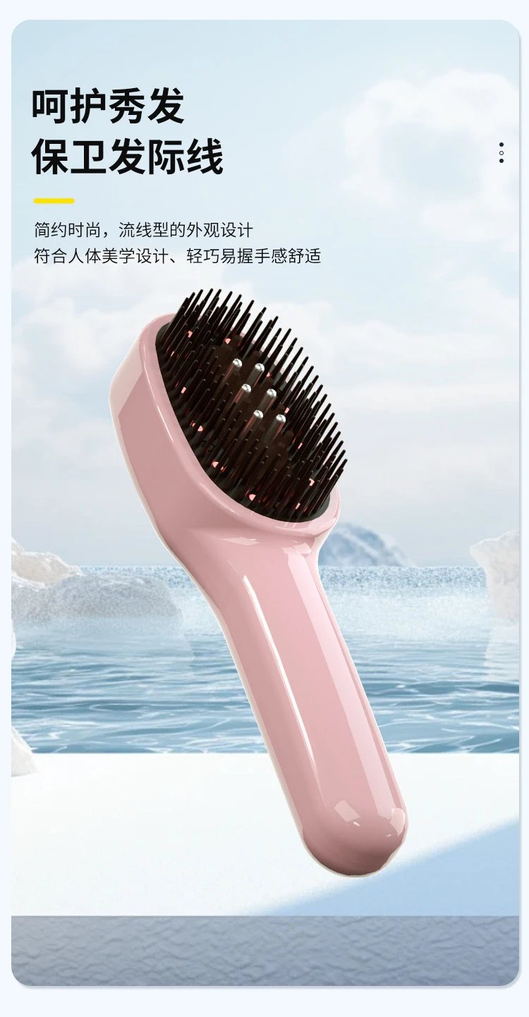Design Hair Brush with Infrared Therapy Pink Electronics - 17