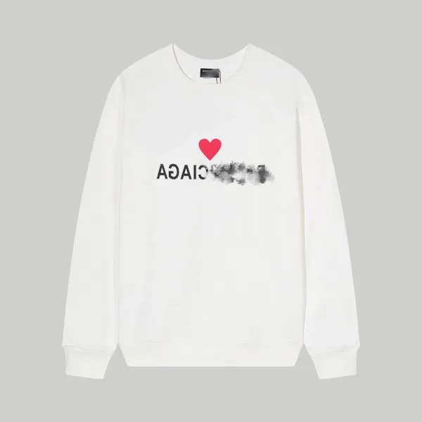 Balenciaga I Love Balenciaga Heart Graphic White Hoodie - 1
