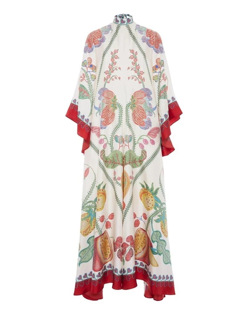 Versace Printed Kaftan Dress Multicolor - 3