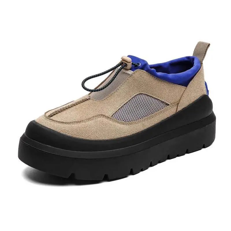 Design Chunky Platform Slip-On Sneakers Orange Beige - 11