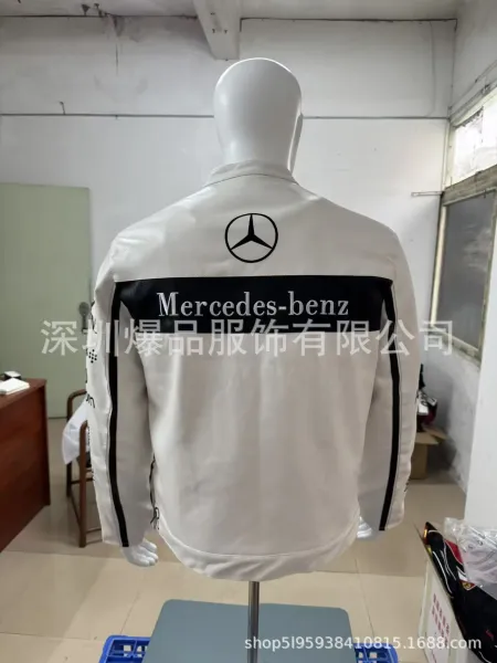 Design Mercedes-Benz x Motul Racing Leather Jacket White / Black Leather Jacket - 15