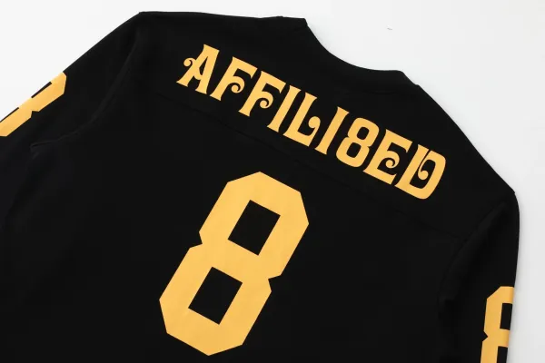 Supreme Football Jersey Black Gold Long-Sleeve Jersey - 22