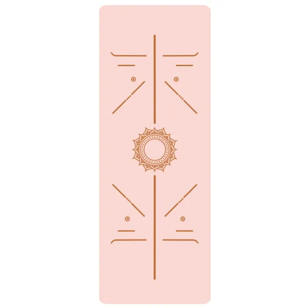 Design Solar Mandala Pink Yoga Mat Activewear - 1