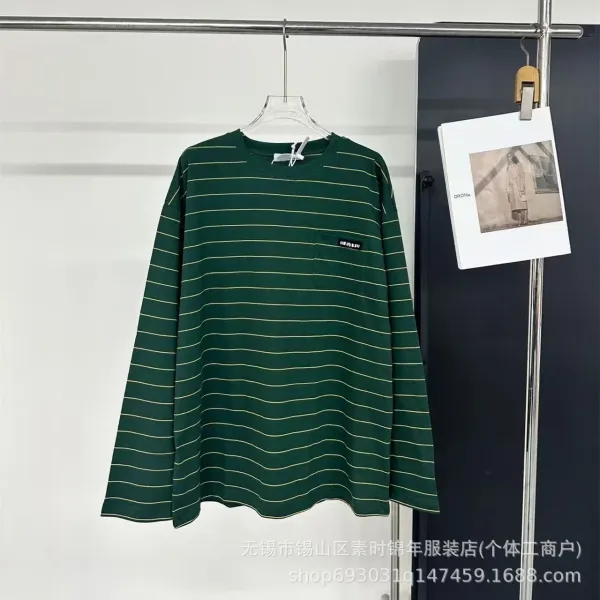 Design Striped Long-Sleeve T-Shirt Burgundy - 5