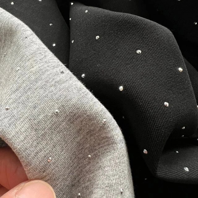 Good Brand Polka Dot Wide-Leg Sweatpants Black - 28