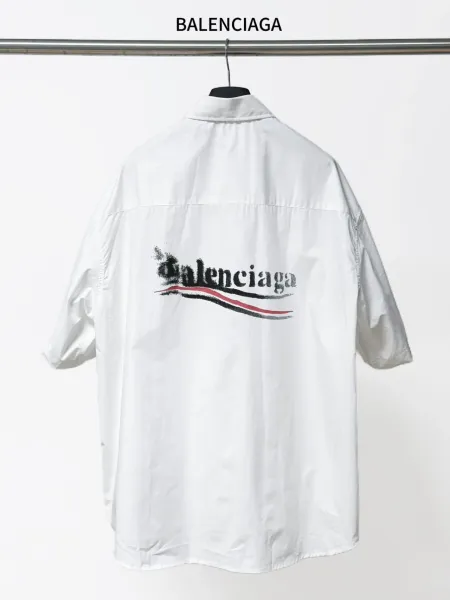 Balenciaga Oversized Short-Sleeve Shirt Black - 7