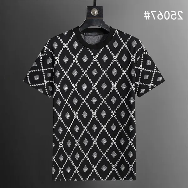 Design Geometric Print Black T-Shirt - 1