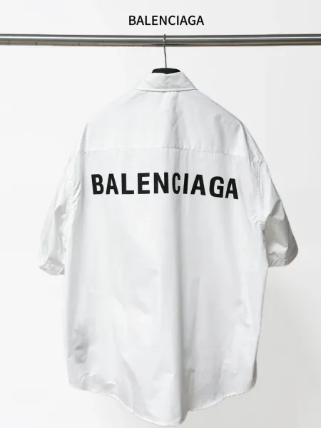 Balenciaga Oversized Short-Sleeve Shirt Black - 3