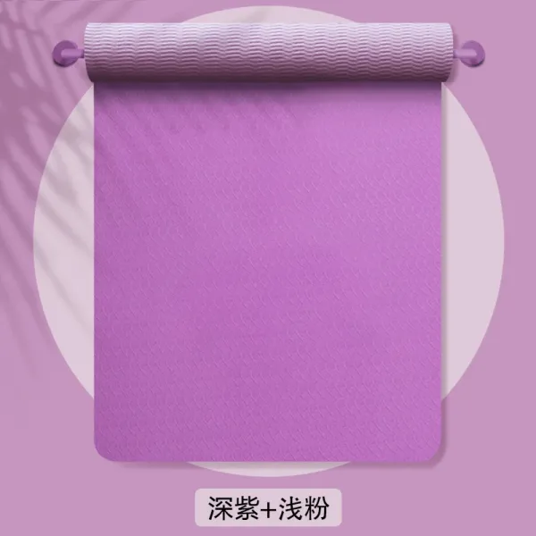 Design Yoga Mat Deep Purple + Light Pink Activewear - 1