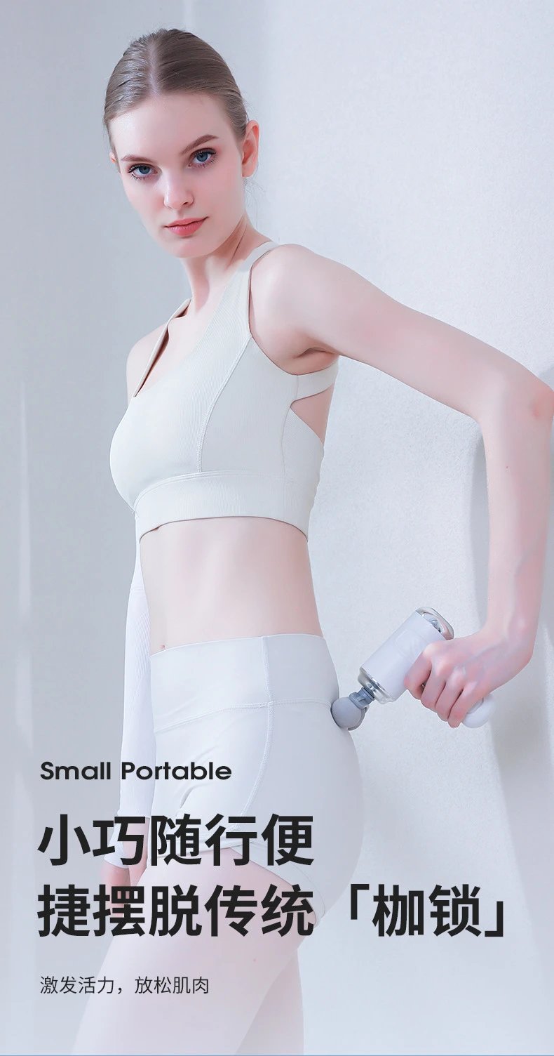 Design Handheld Massage Gun with Interchangeable Heads White Electronics - 16