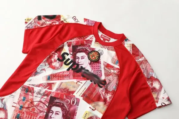 Supreme Banknote Print Raglan T-Shirt White / Purple - 11