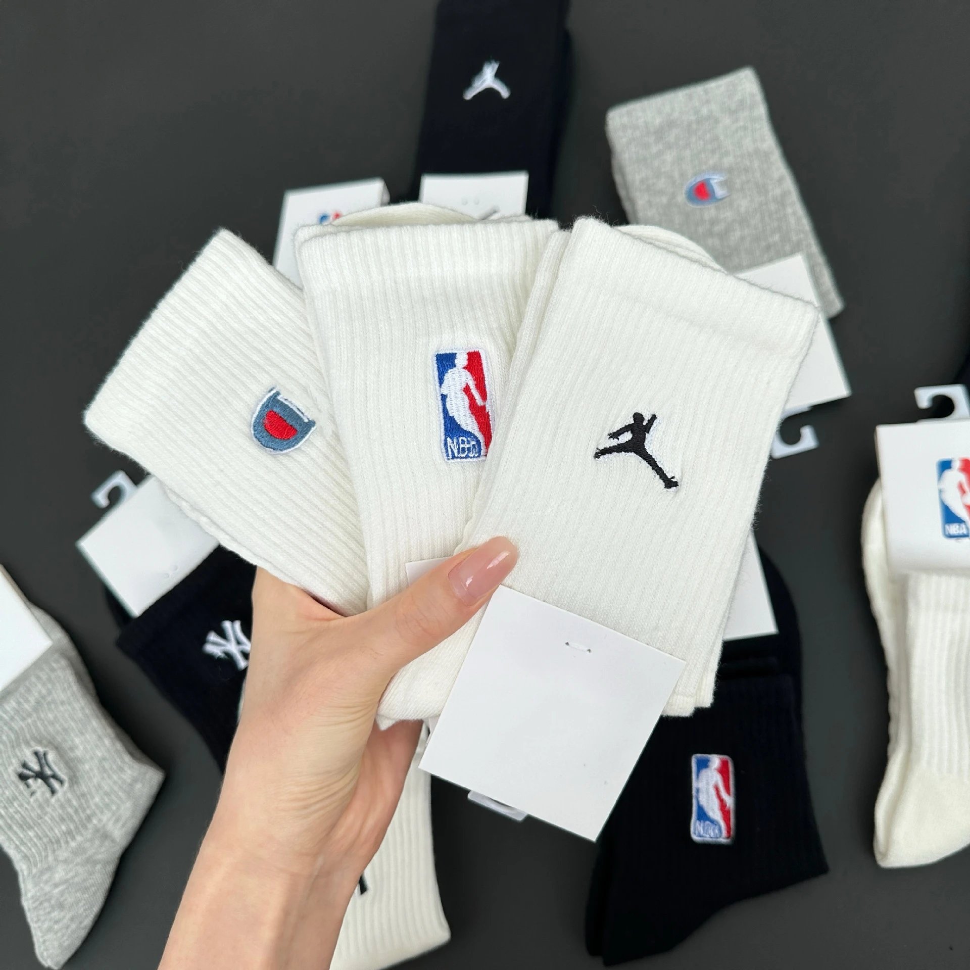 Champion NBA New York Yankees Jordan Logo Crew Socks
