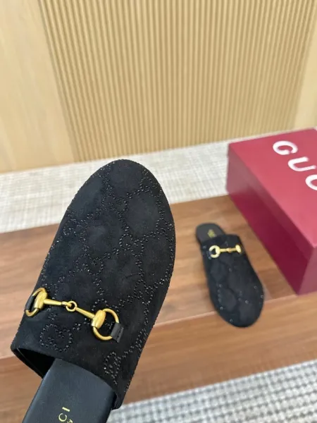 Gucci Princetown Horsebit Mule Beige Suede Slippers - 2