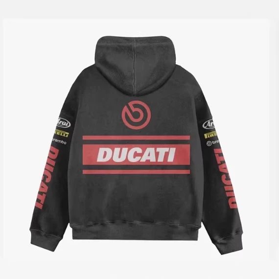 Design Ducati Racing Hoodie Black Hoodie - 2