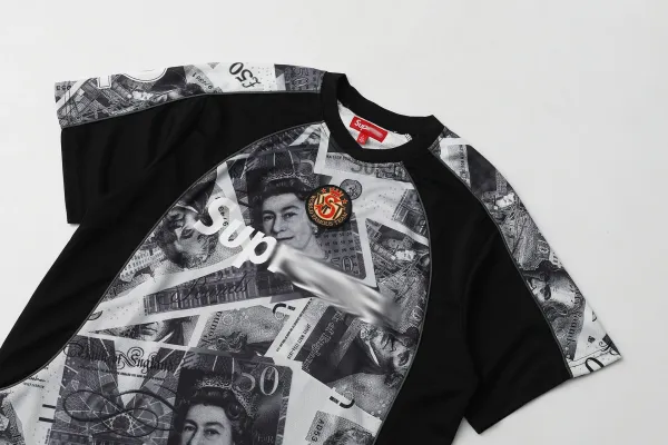 Supreme Banknote Print Raglan T-Shirt White / Purple - 13