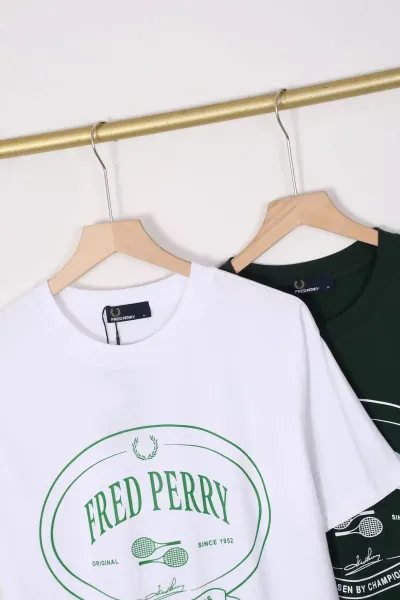 Fred Perry Heritage Logo Oval Print T-Shirt Forest Green - 2