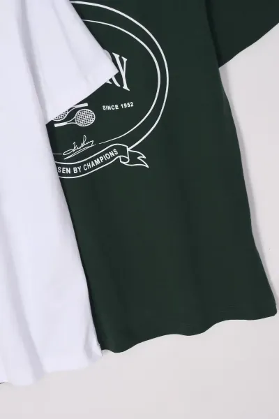 Fred Perry Heritage Logo Oval Print T-Shirt Forest Green - 5
