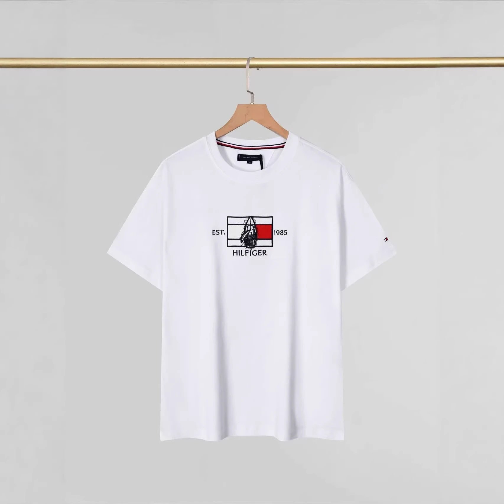 Tommy Hilfiger Graphic Logo Light Blue Classic Crewneck T-Shirt