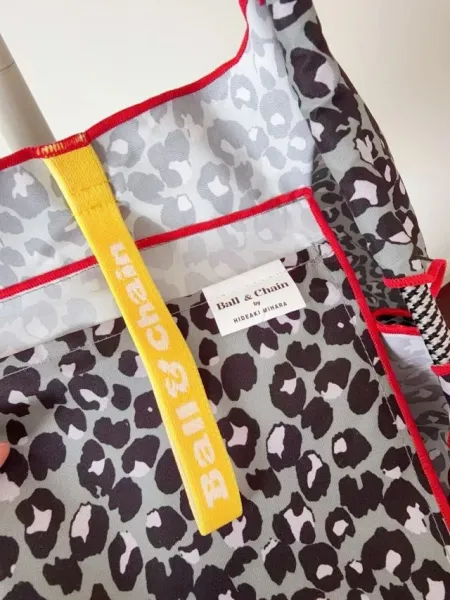 Hello Kitty Leopard Print Tote Bag with Embroidered Character and Charm - 31