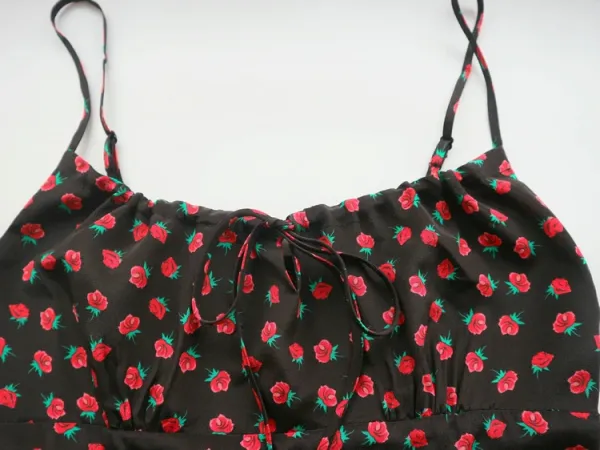 Design Polka Dot Spaghetti Strap Mini Dress Black - 70