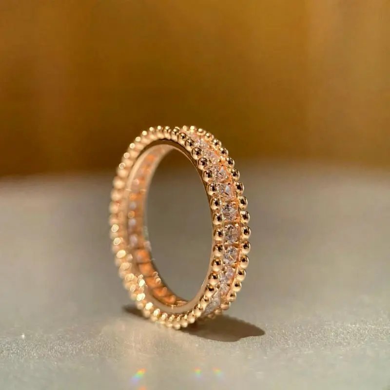 Design Beaded Pavé Ring Rose Gold Jewelry