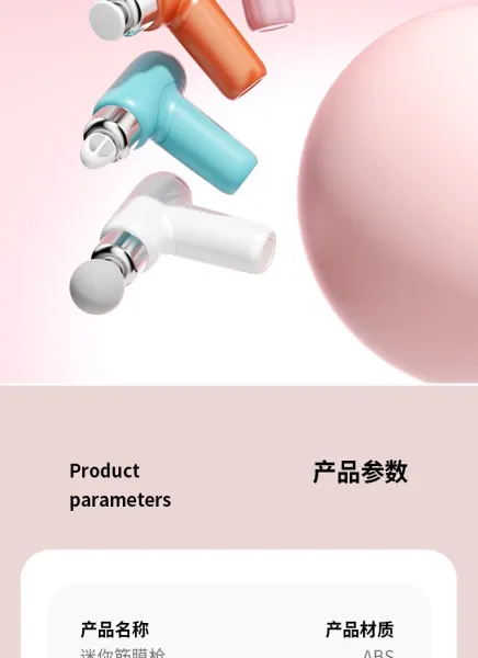 Design Portable Facial Massager Pink with Interchangeable Heads Electronics - 32