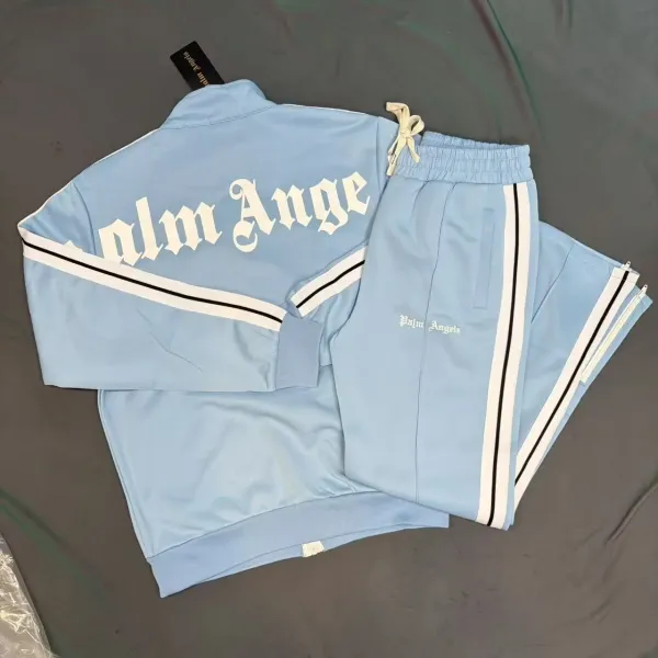 Palm Angels Track Jacket and Sweatpants Set Light Blue - 1