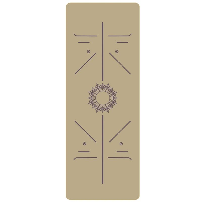 Design Yoga Mat Beige with Mandala Pattern Activewear