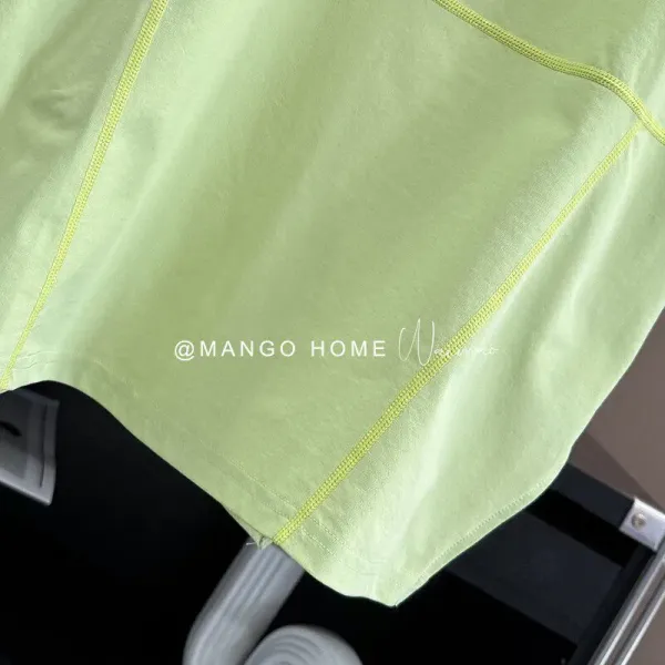 Design Color-Block Panel T-Shirt in Army Green and Blue - 14