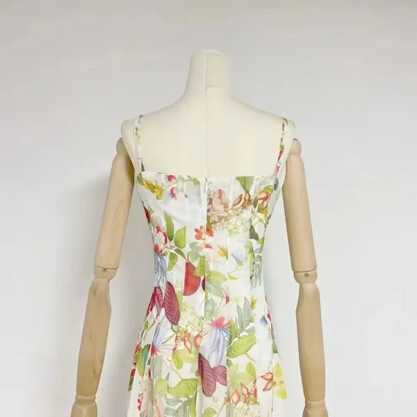 Chloé Floral Print Silk Chiffon Maxi Dress - 9