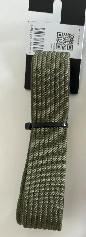 Design Conveyor Belt 38mm Olive Green Canvas Belt