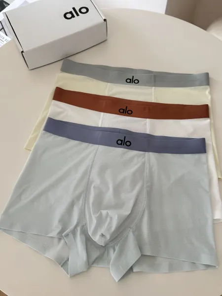 Alo Performance Boxer Briefs in Light Blue, White, Cream, and Brown Underwear - 13