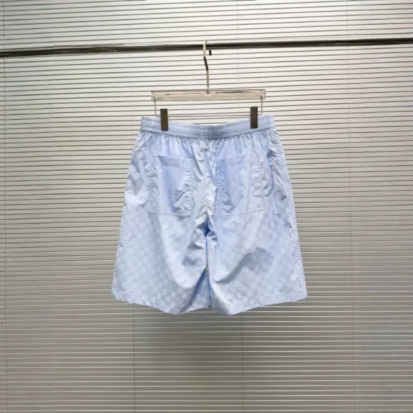 Design Short-Sleeve Checkerboard Shirt Light Blue - 6