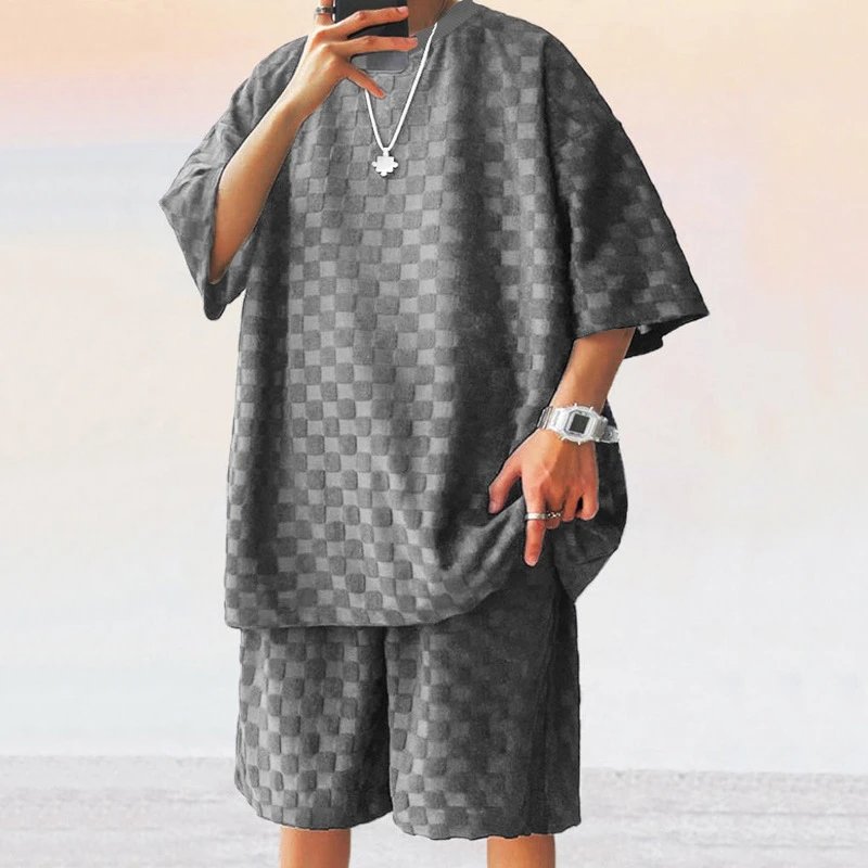 Design Checkerboard Oversized Set Gray - 26