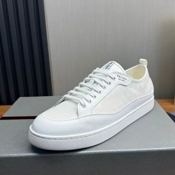 Prada Re-Nylon Low-Top White Sneakers - 1