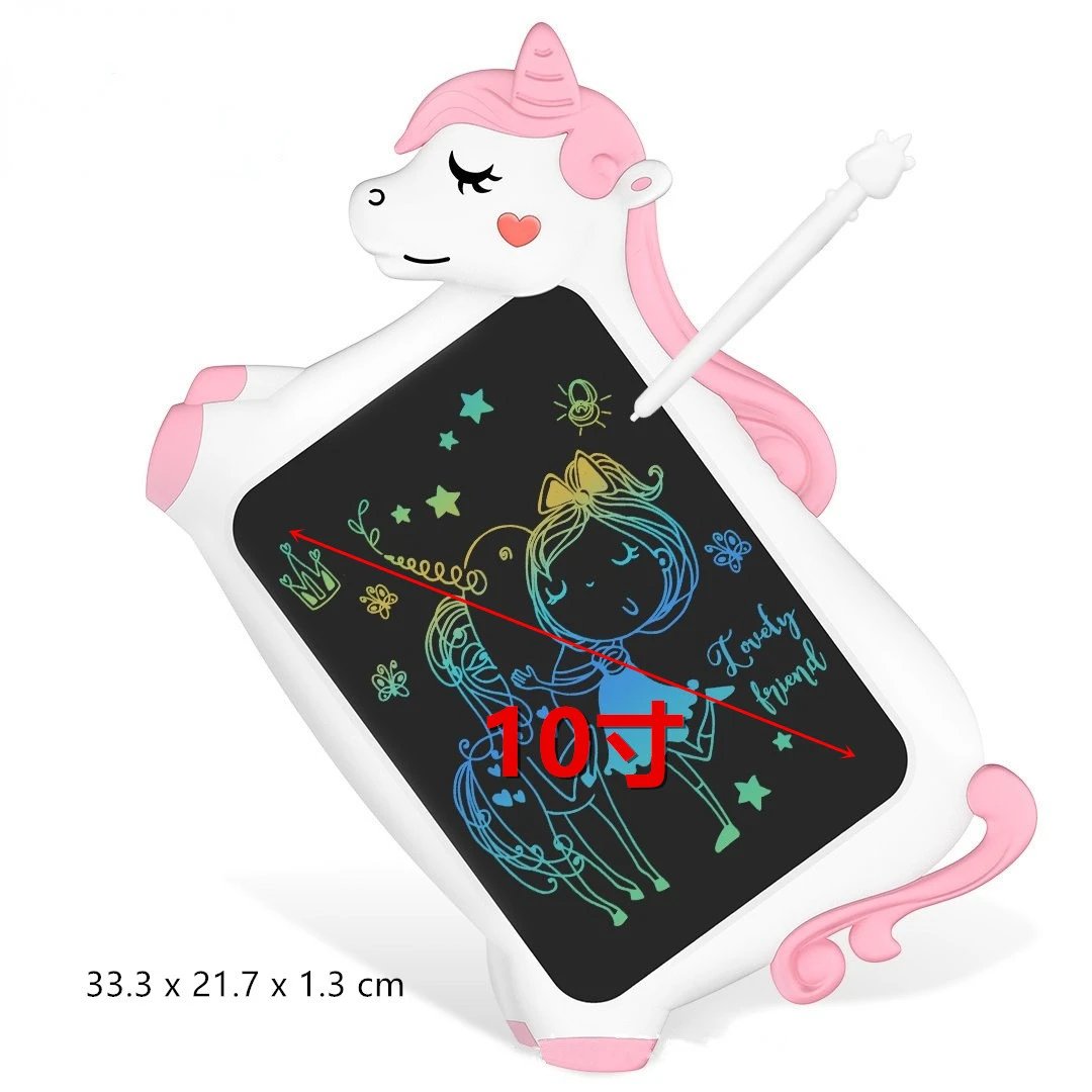Design Unicorn-Shaped 10-Inch LCD Drawing Tablet with Stylus Electronics