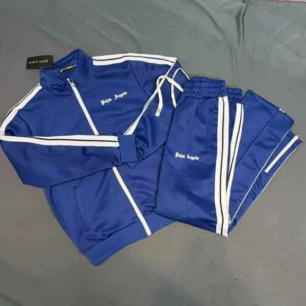 Palm Angels Track Jacket and Pants Set Sky Blue Tracksuit - 18