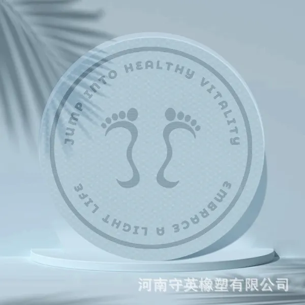 Design Circular Foot Mat White Healthy Vitality Mat Activewear - 1