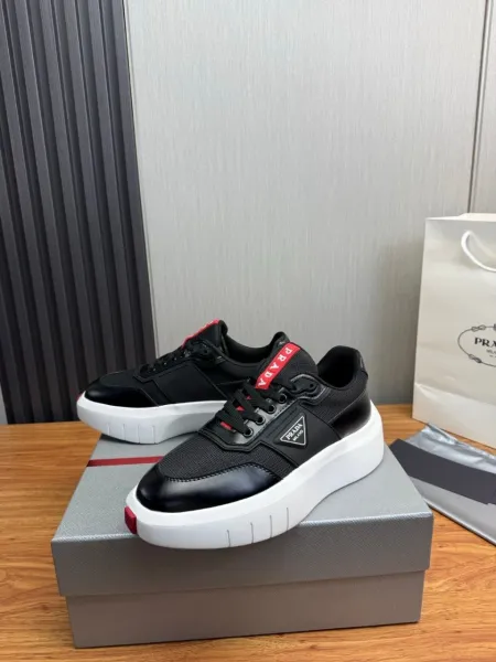 Prada Re-Nylon Sneakers Black White Red Sneakers Chunky Sneakers - 3