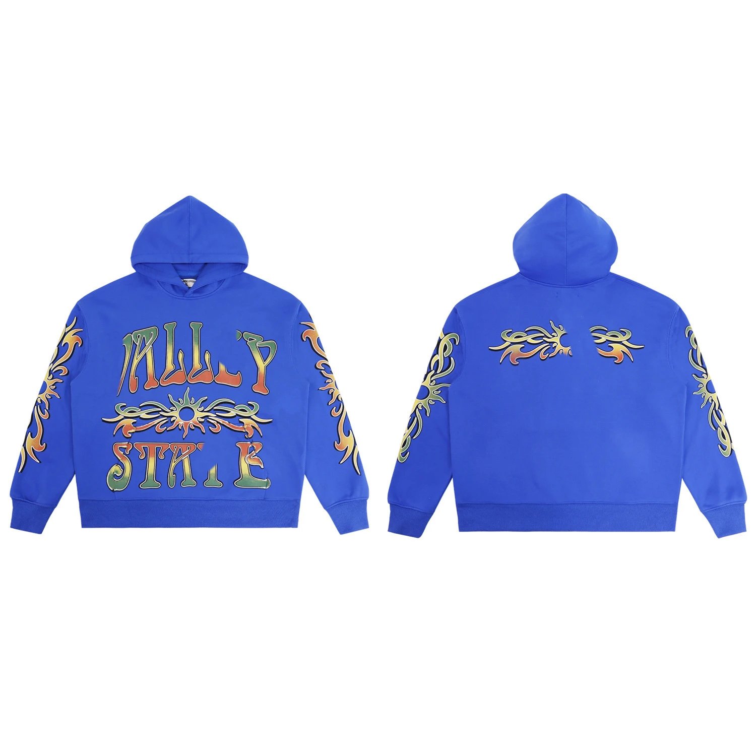 Design All Star Style Blue Gradient Flame Hoodie