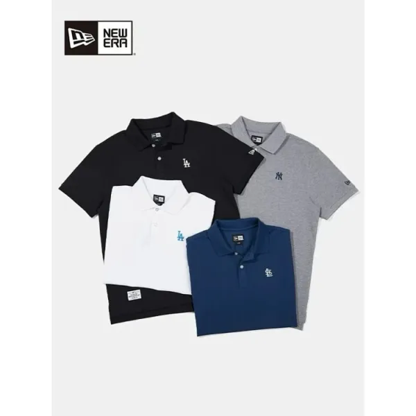 New Era MLB Team Polo Black / Gray / White Polo Tops Polo - 10