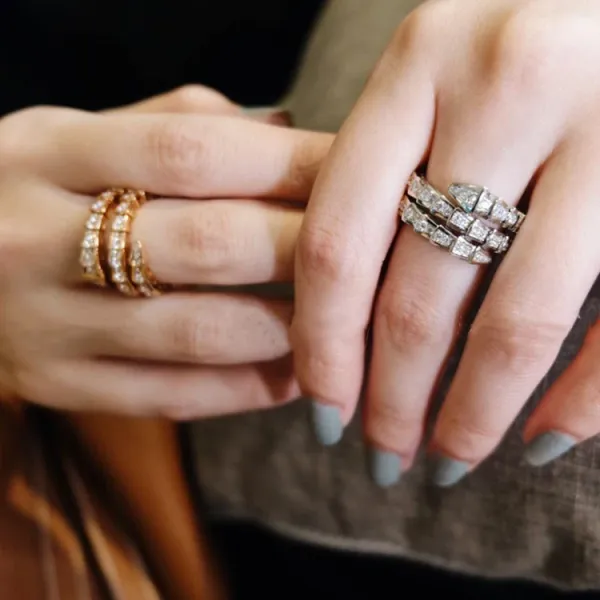 Design Geometric Pavé Diamond Ring Silver Jewelry - 15