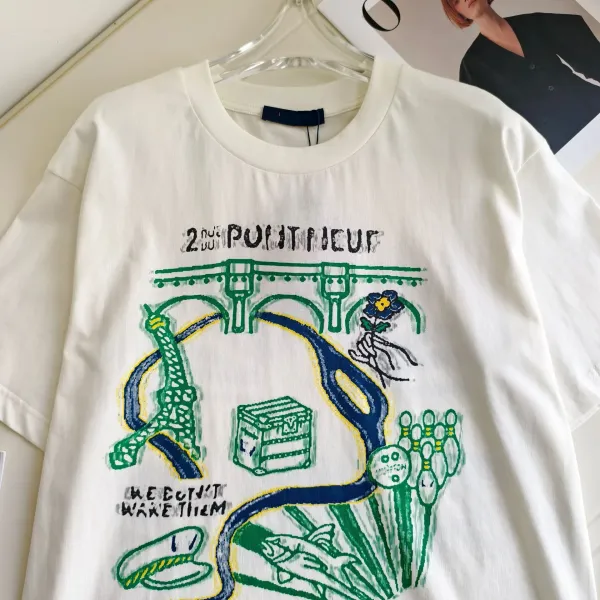 Design Graphic Print Oversized T-Shirt White - 5