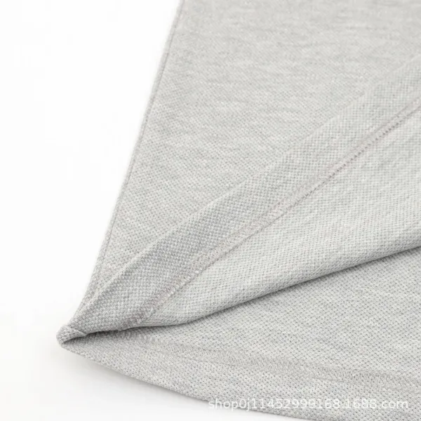 Dior Gray Piqué Polo with White Trim and Script Logo Tops Polo - 10