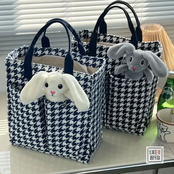 Design LIKEU Houndstooth Green Tote Bag - 8