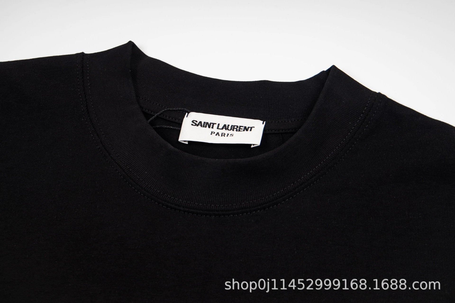 Saint Laurent Monogram Logo Black T-Shirt - 8