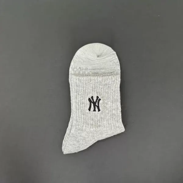 New York Yankees Logo Socks Gray Socks - 1