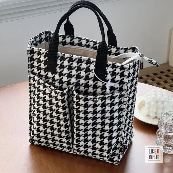 Design LIKEU Houndstooth Green Tote Bag - 39