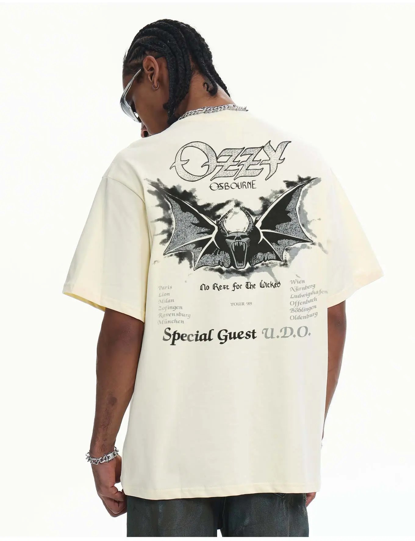 Design Ozzy Osbourne No Rest for the Wicked Tour T-Shirt White T-Shirts - 15
